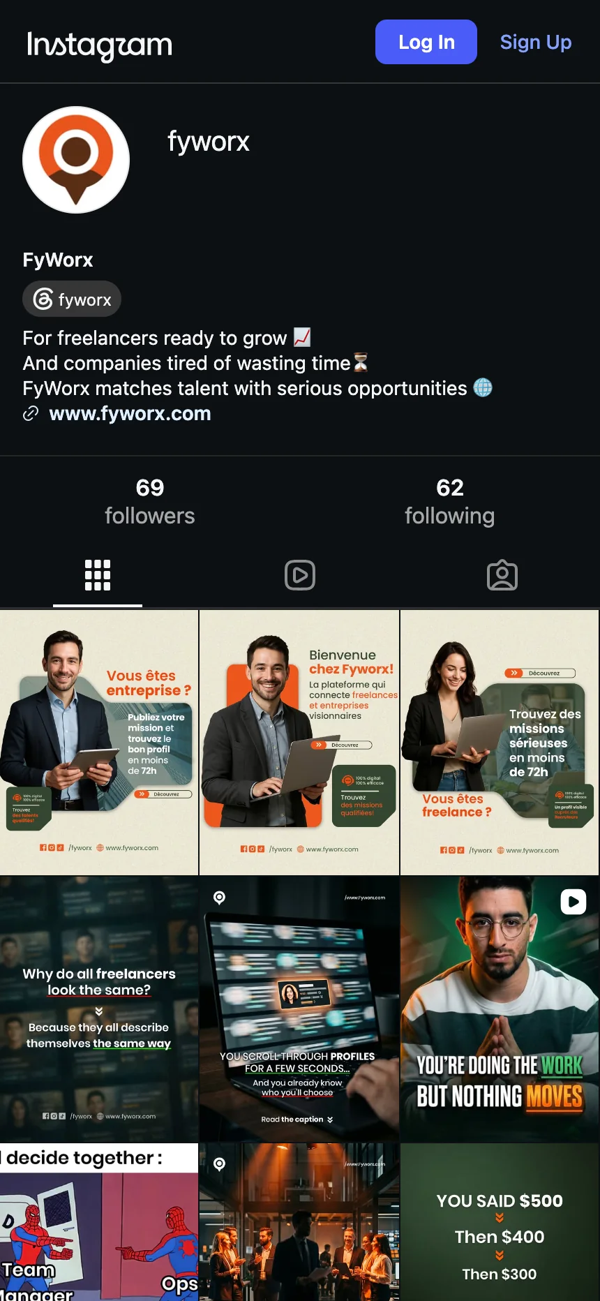 FyWorx official Instagram profile