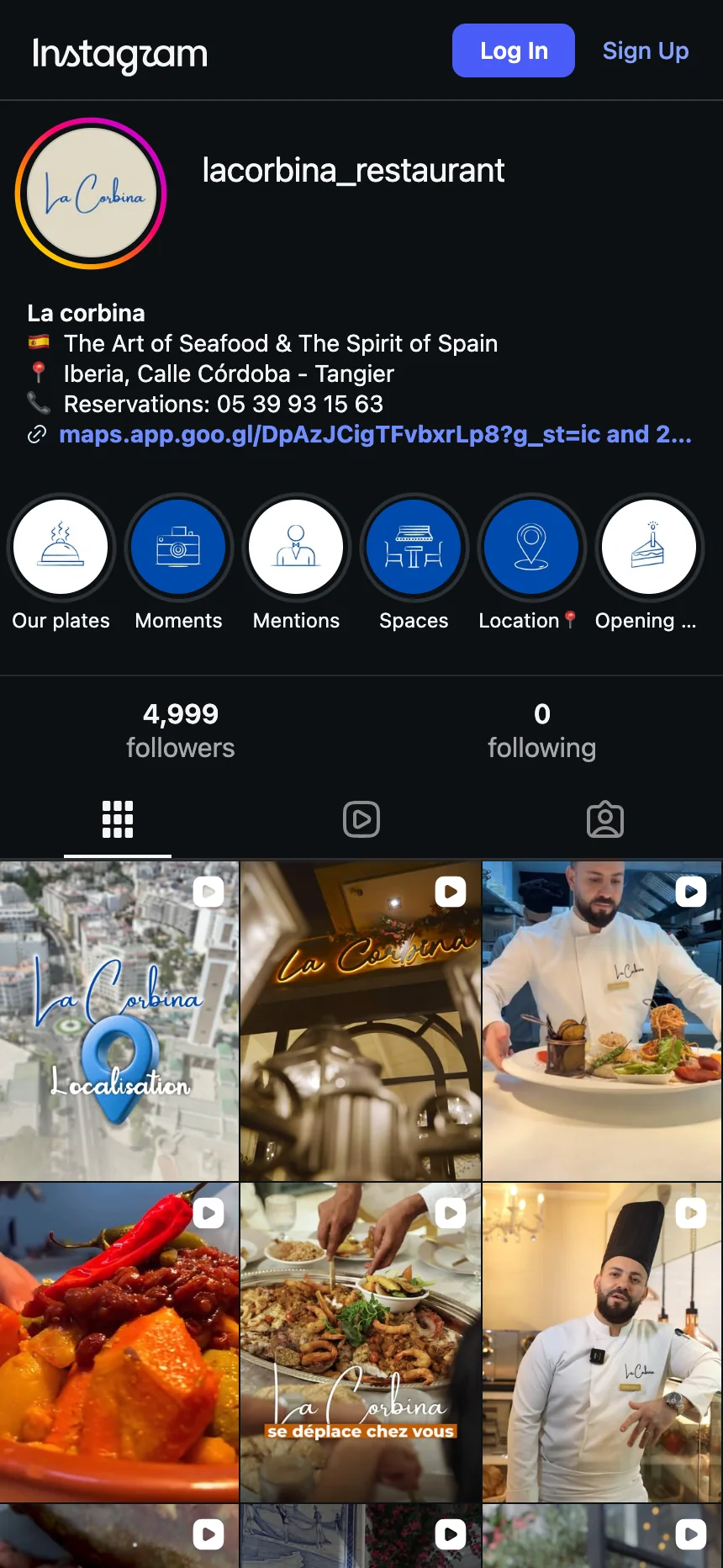 La Corbina official Instagram profile