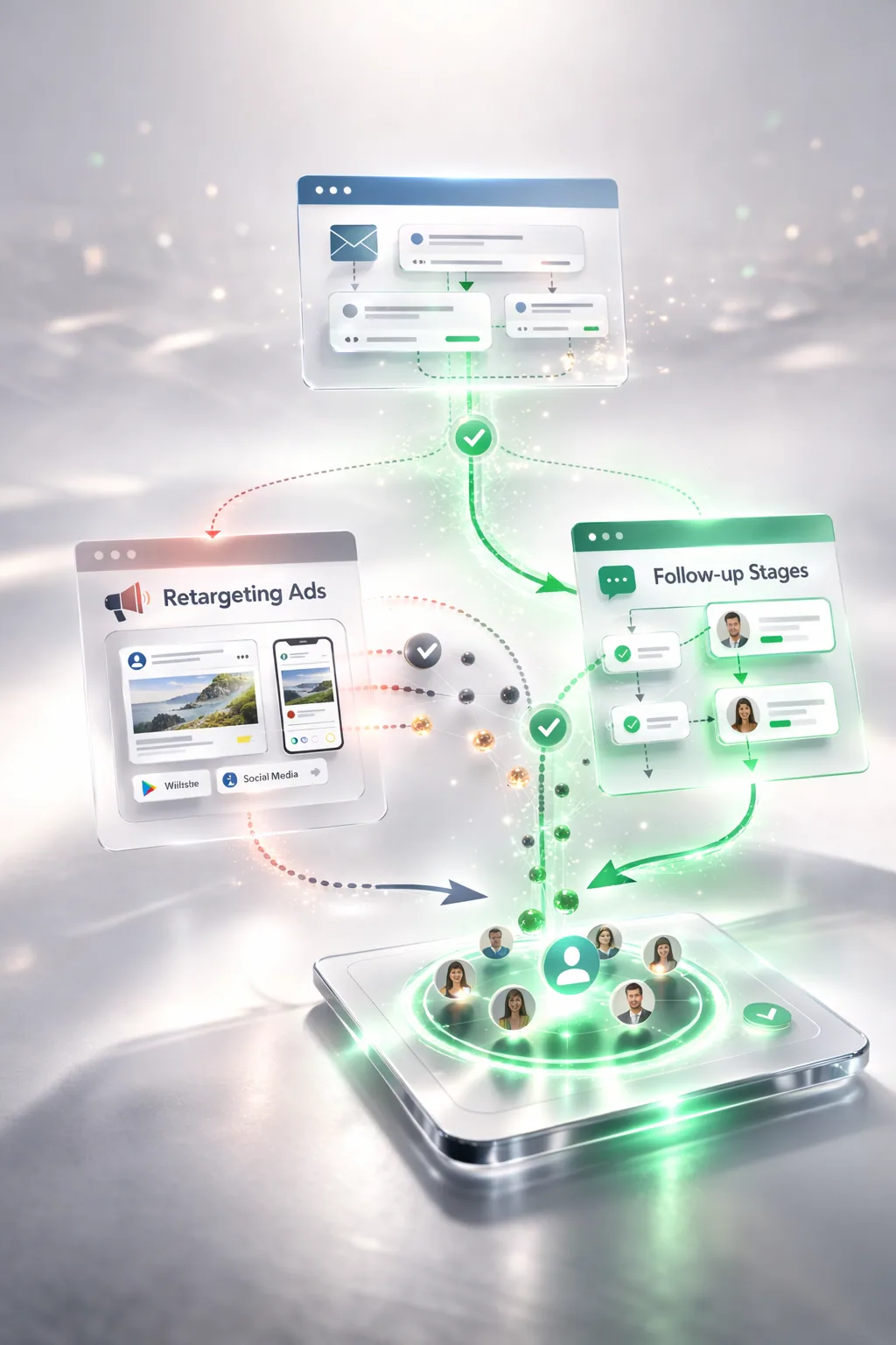 Illustration d’un parcours de retargeting et de relance