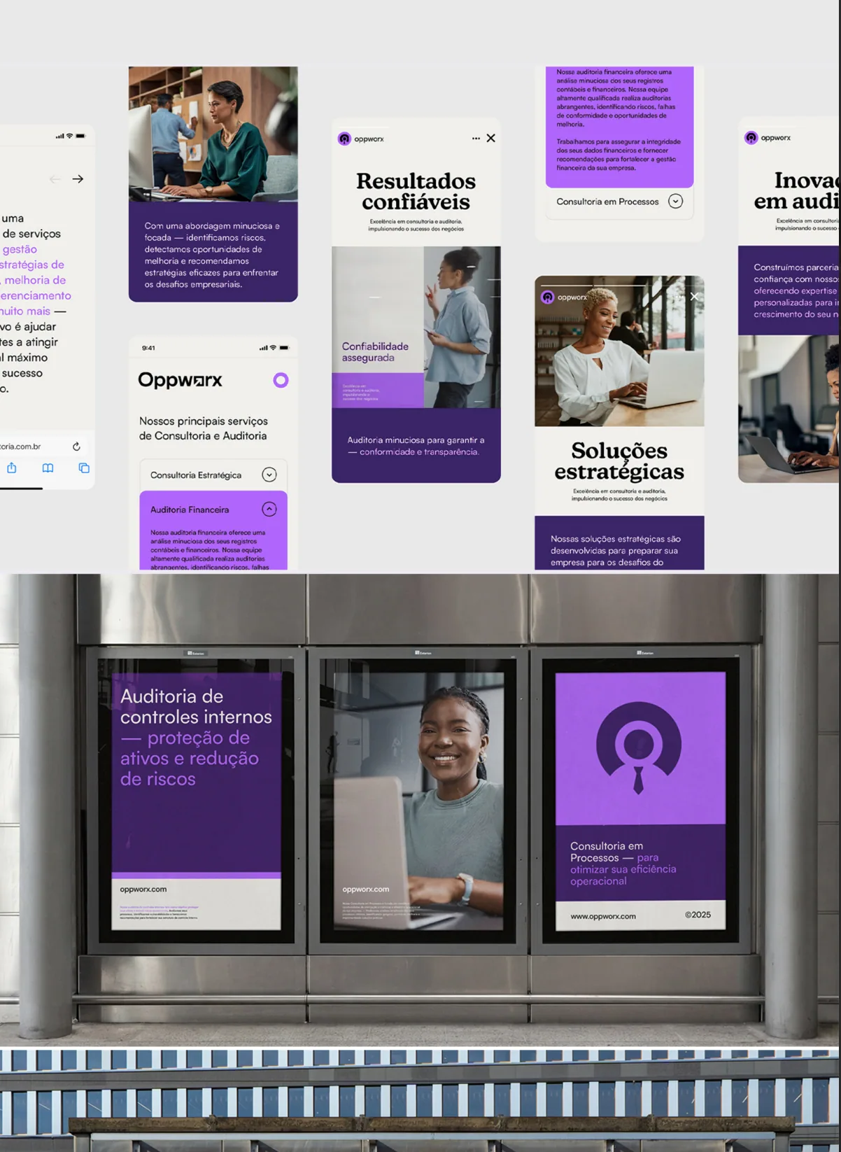 Modèles de publications sociales et affichages digitaux Oppworx